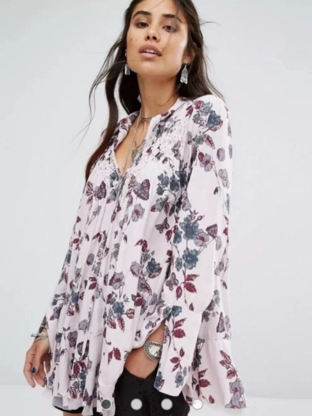 Free People Floral Boho Blouse – XS